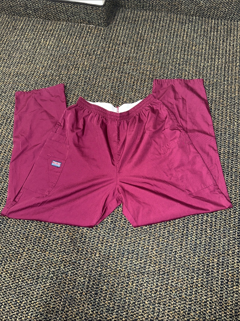 Cherokee Magenta Elastic Waist Scrub Joggers